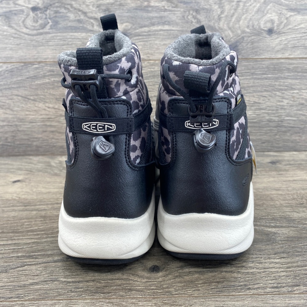 Keen Hoodoo III Winter Boots Womens 10.5 Black Grey Leopard Print Waterproof - Picture 5 of 7